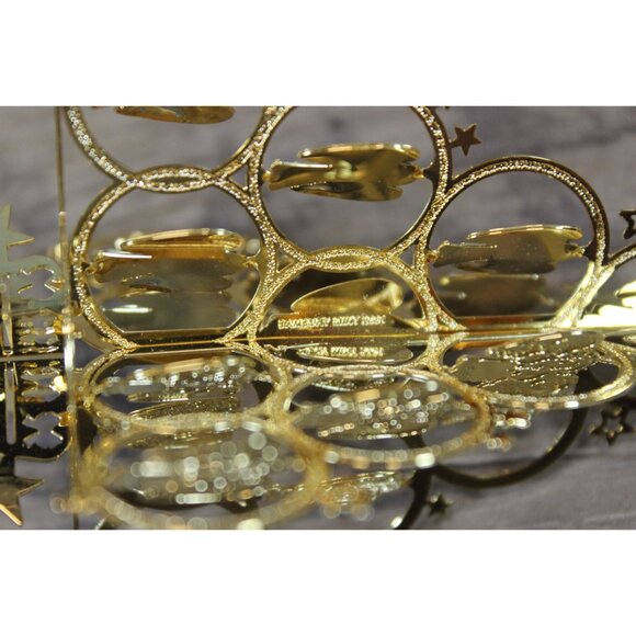 Danbury Mint gold plated brass filigree holiday keepsake ornament set of 3‎ - Picture 4 of 16